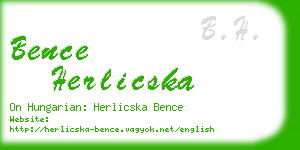bence herlicska business card